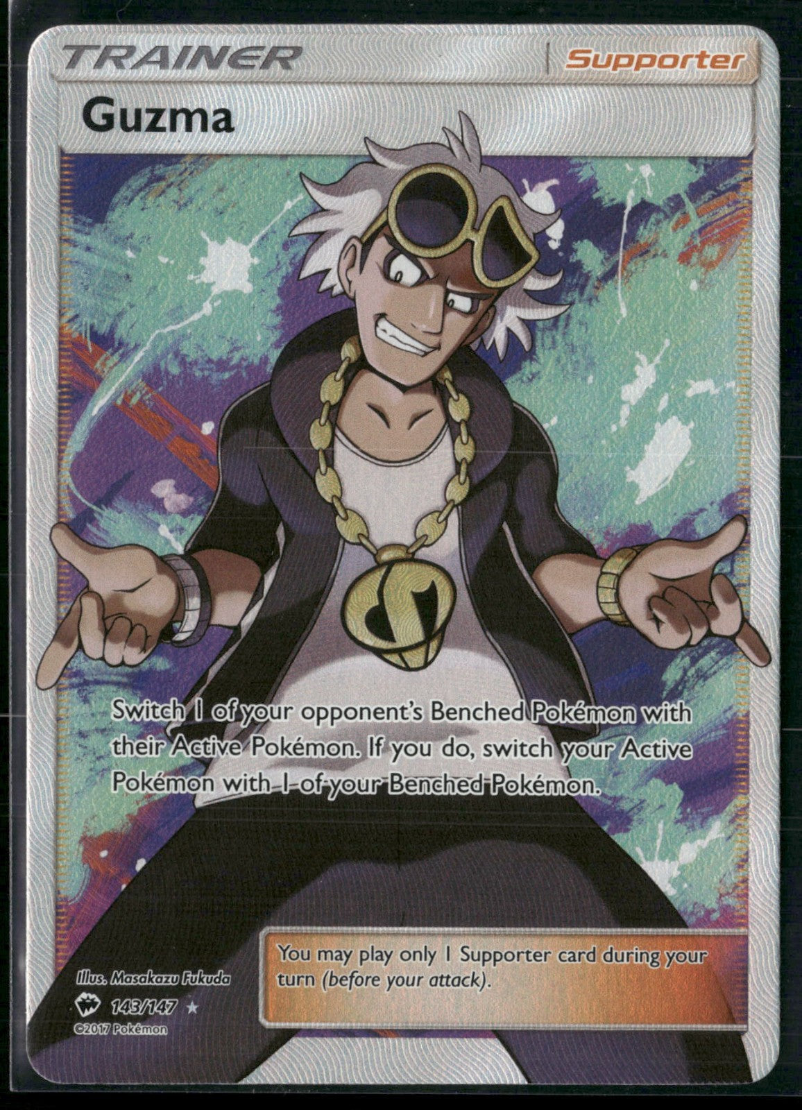 Guzma 143/147 - Burning Shadows (2017) Full Art Ultra Rare 