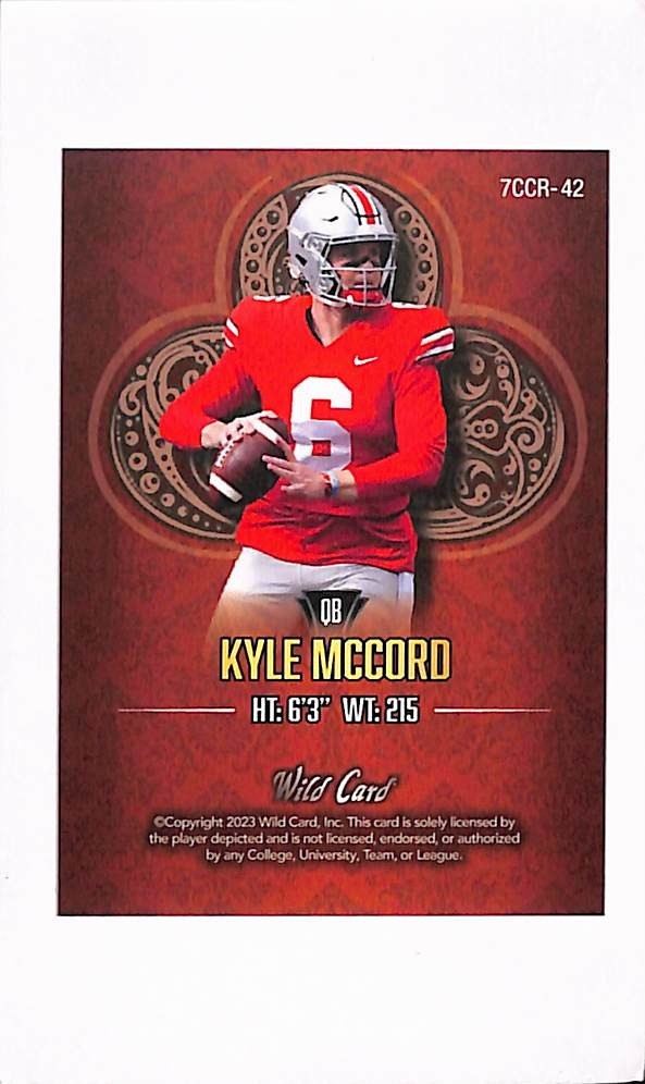 2023 Wild Card /7 Kyle Mccord #7CCR-42 