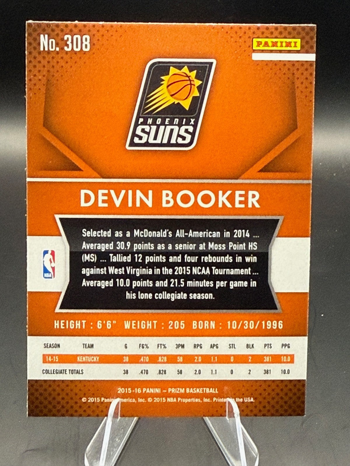 2015-16 Panini Silver Prizm - Devin Booker #308