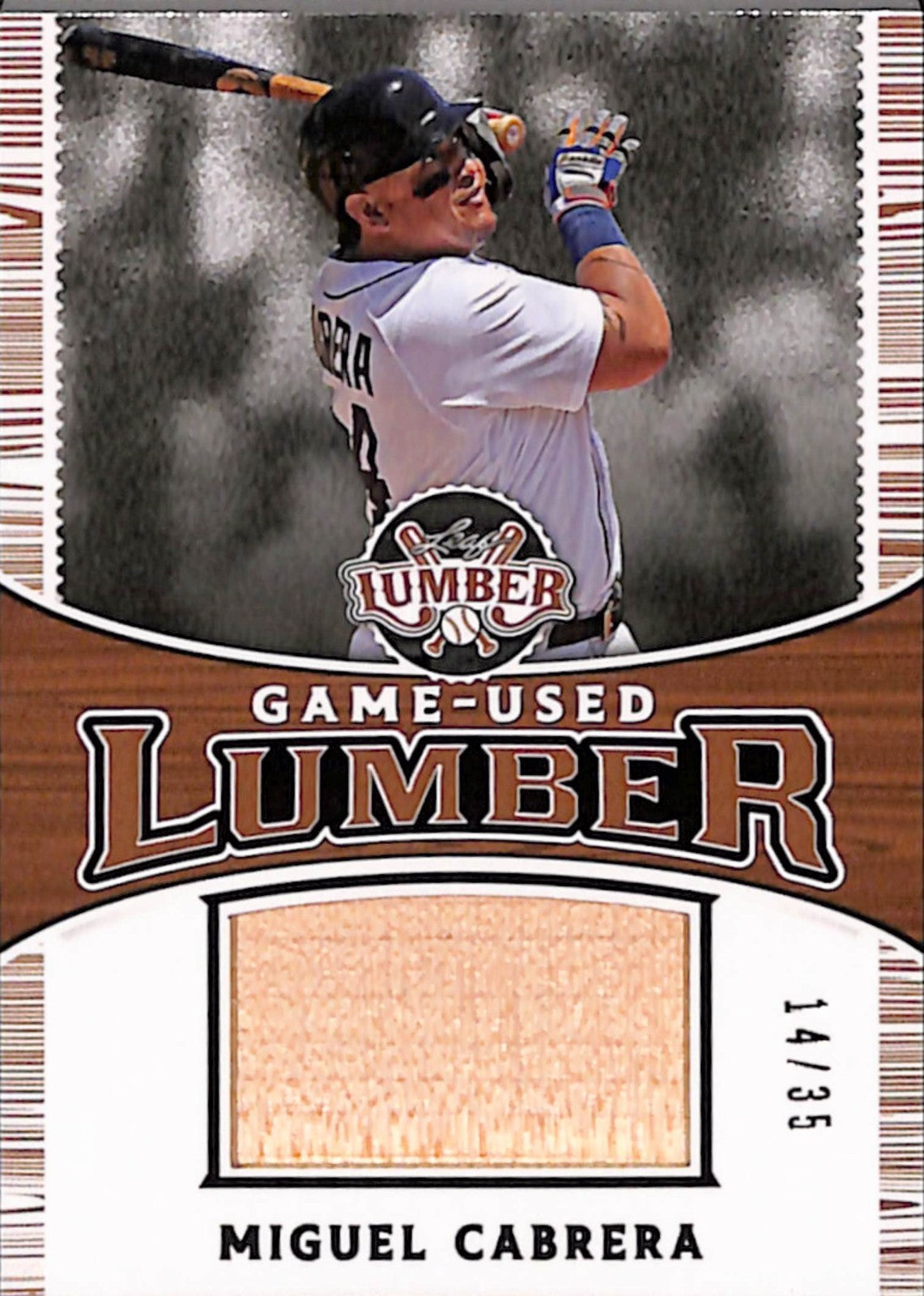 Miguel Cabrera 2024 Leaf Lumber GU Bat Lumber /35 GUL-63 